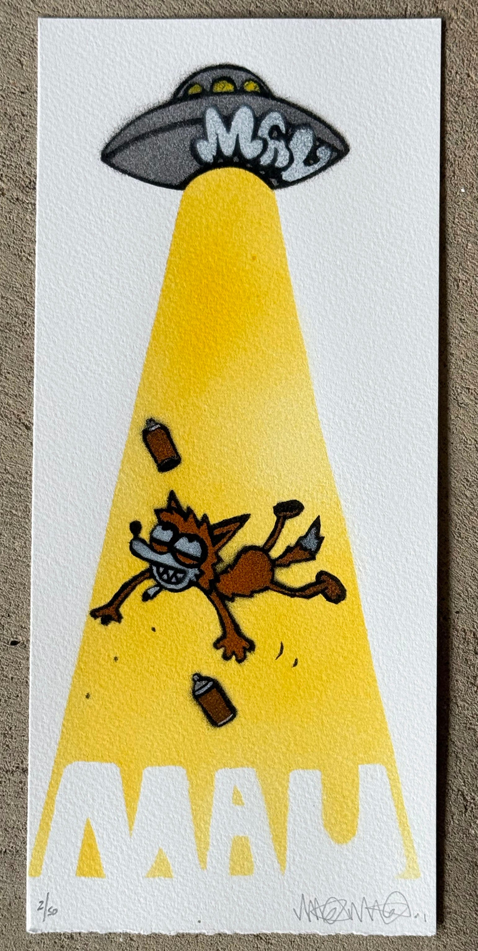 MAU MAU - Outta Space - ORIGINAL ON PAPER ed 50