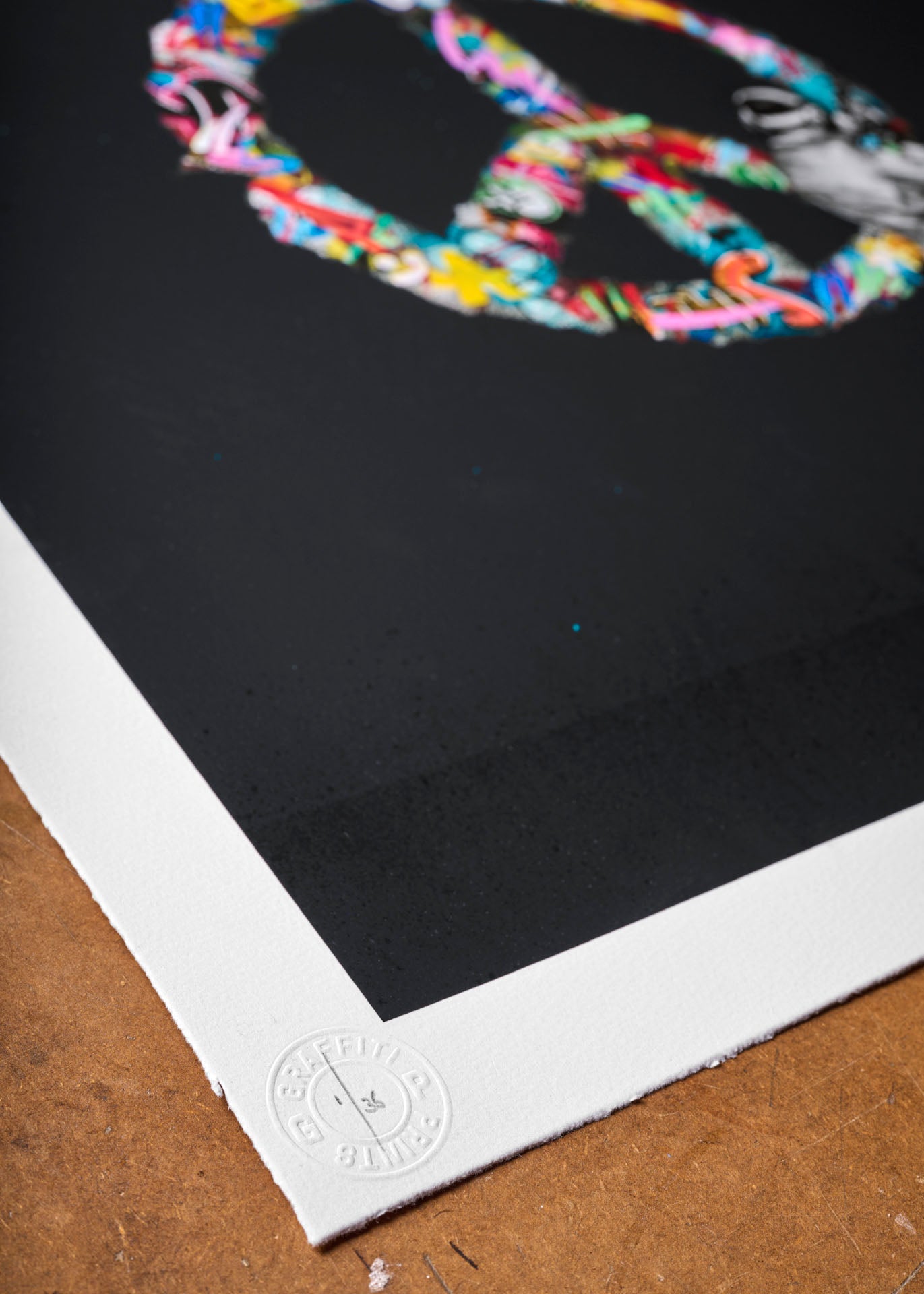 MARTIN WHATSON "MAKE PEACE" BLACK ON BLACK HAND FINISHED ED OF 35