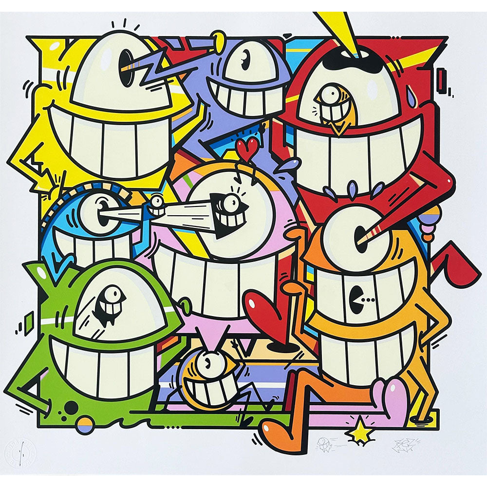 EL PEZ - SMILES IN STYLE - 1/1 with free mini screen print for colouring in