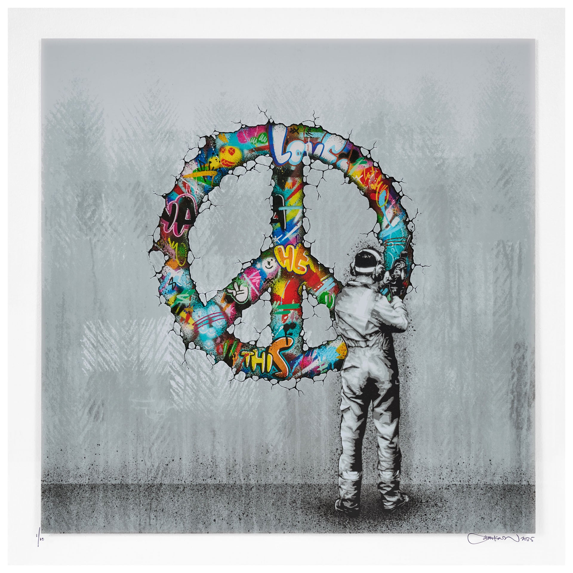 MARTIN WHATSON "MAKE PEACE" ACRYLIC ED OF 10