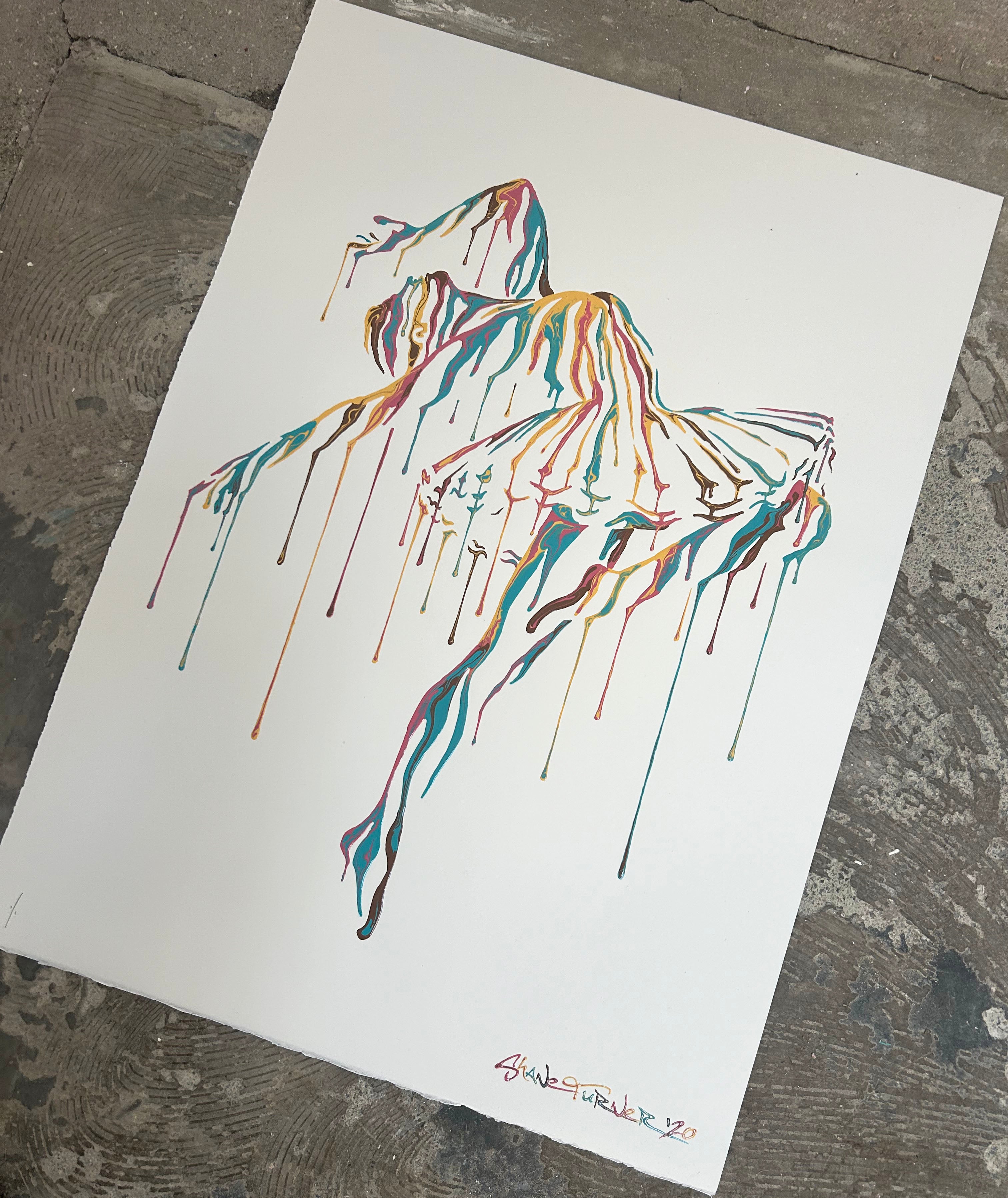 SHANE TURNER MUSIC IN MOTION WHITE HAND PAINTED 1/1