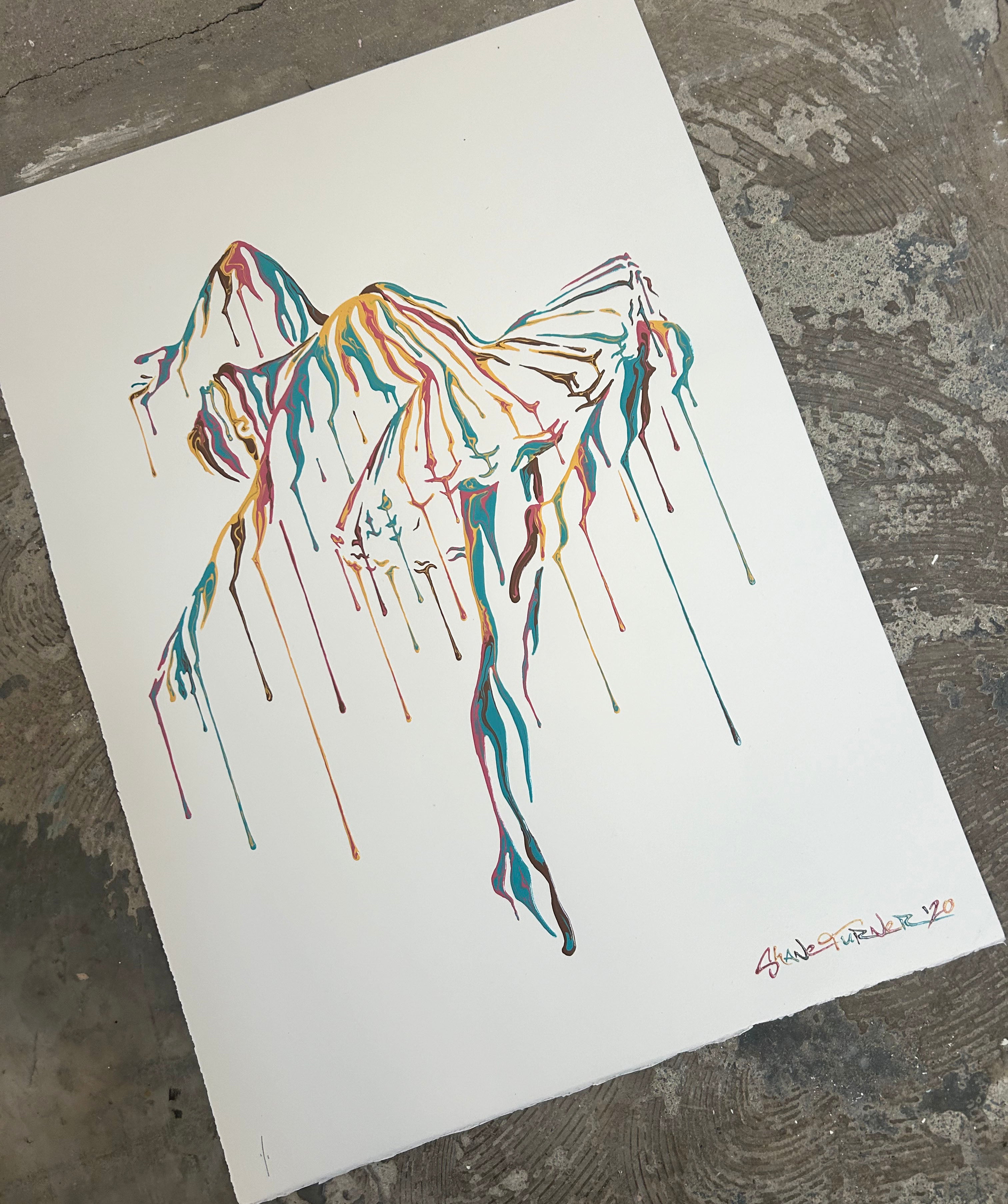 SHANE TURNER MUSIC IN MOTION WHITE HAND PAINTED 1/1