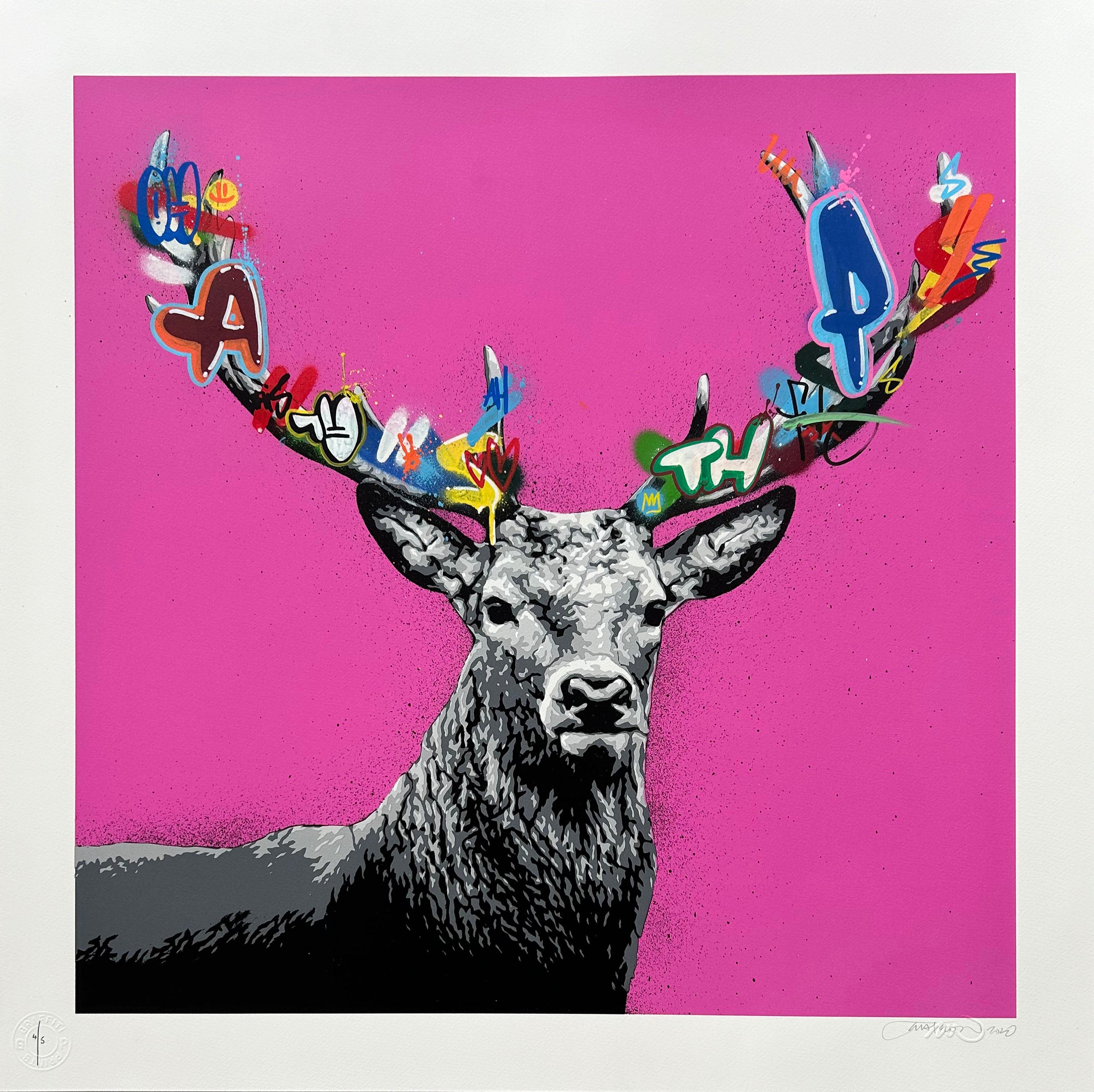 MARTIN WHATSON "THE STAG" HAND FINISHED ED OF 5 PINK