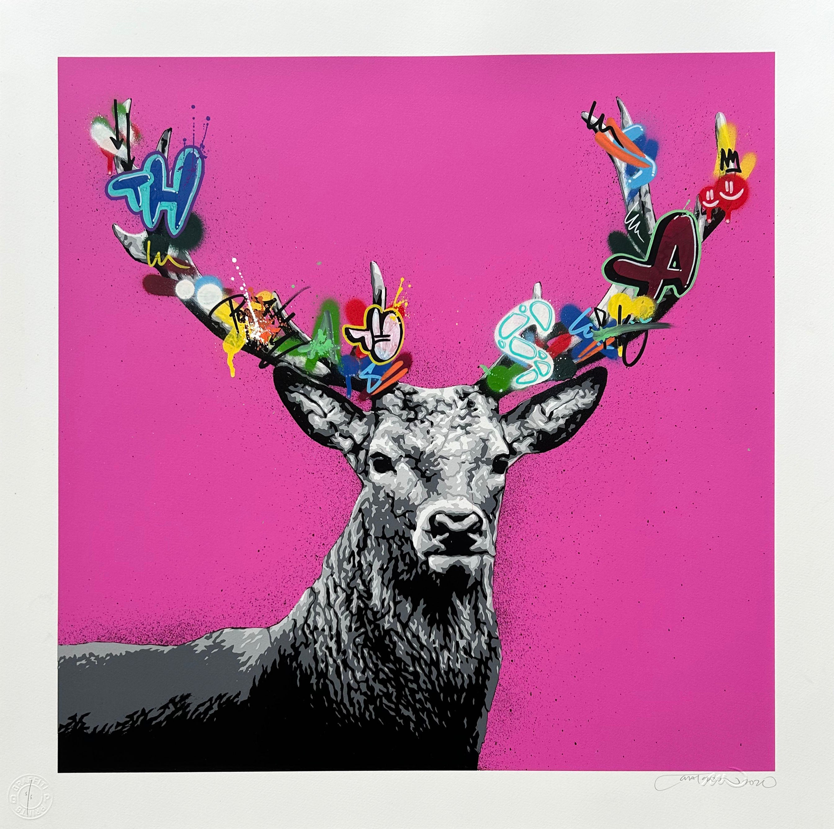 MARTIN WHATSON "THE STAG" HAND FINISHED ED OF 5 PINK