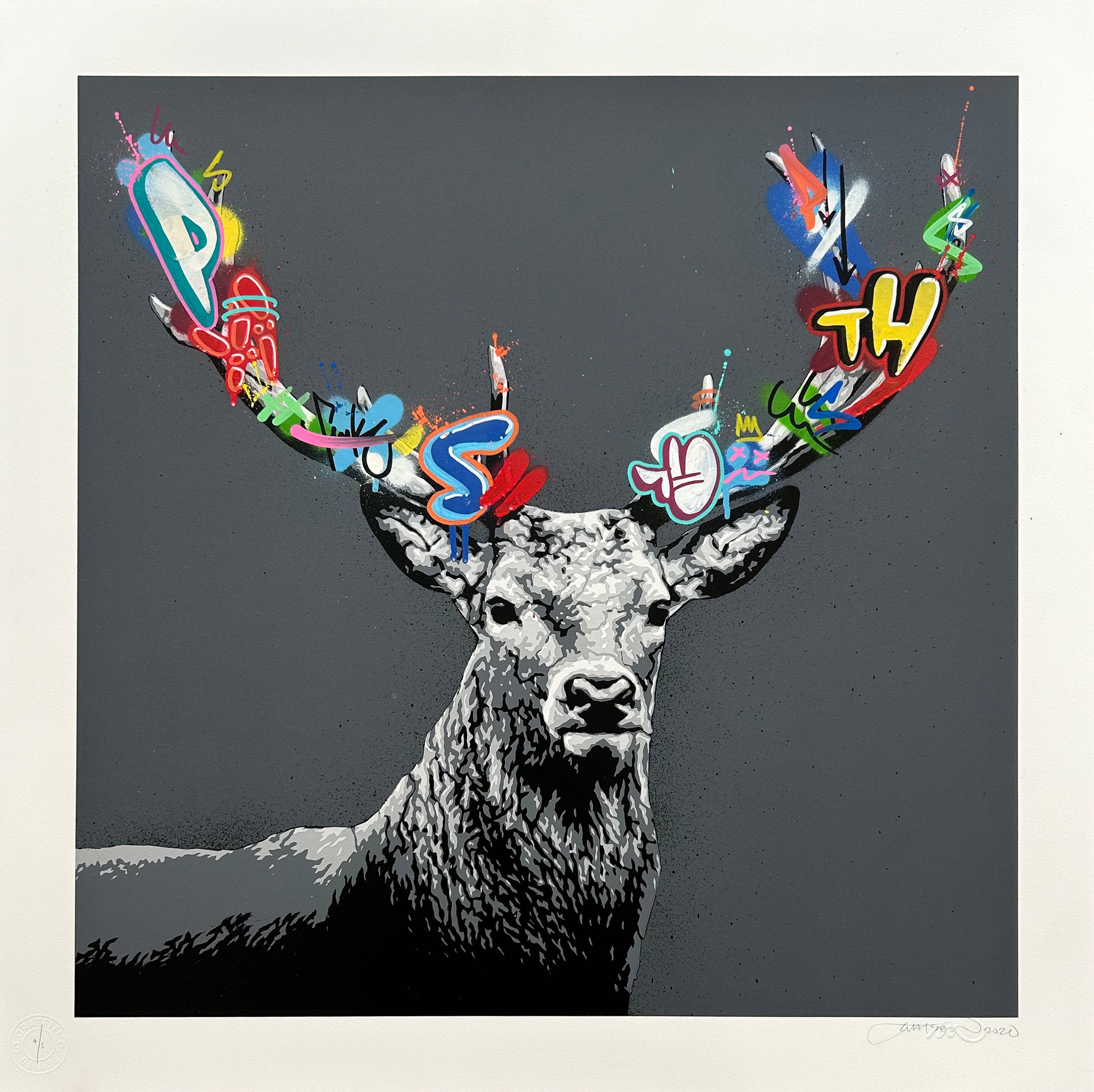 MARTIN WHATSON "THE STAG" HAND FINISHED ED OF 5 CHARCOAL GREY