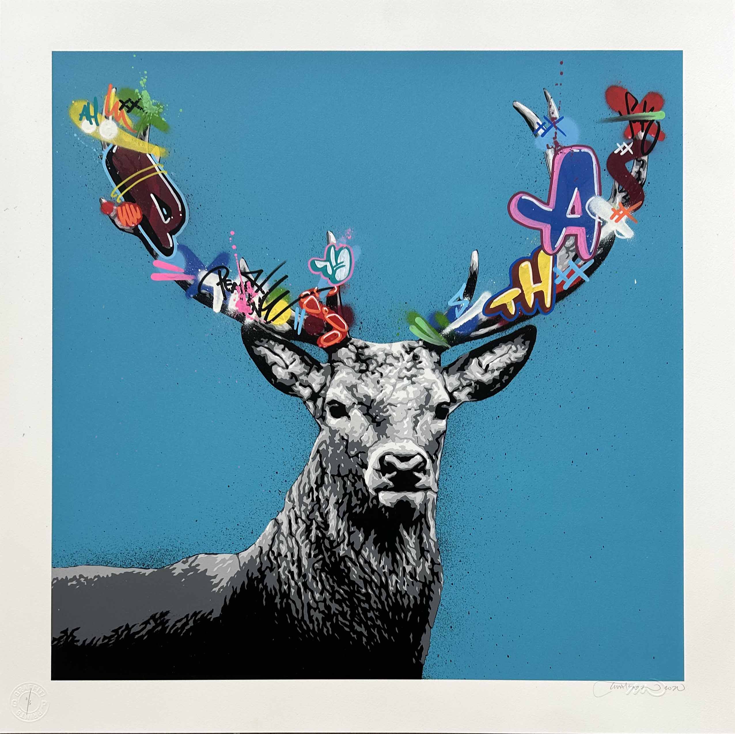 MARTIN WHATSON "THE STAG" HAND FINISHED ED OF 5 TURQUOISE