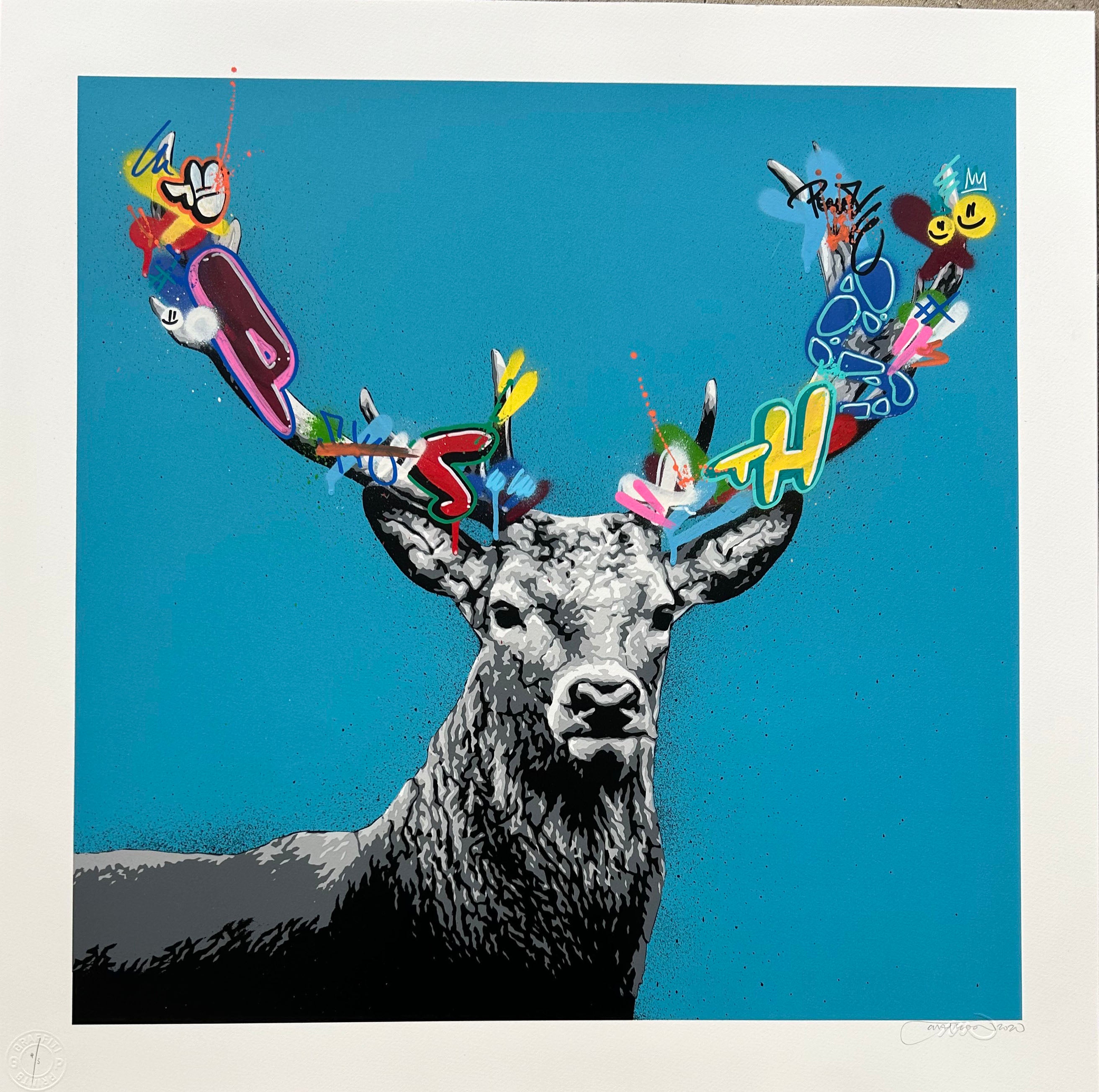 MARTIN WHATSON "THE STAG" HAND FINISHED ED OF 5 TURQUOISE