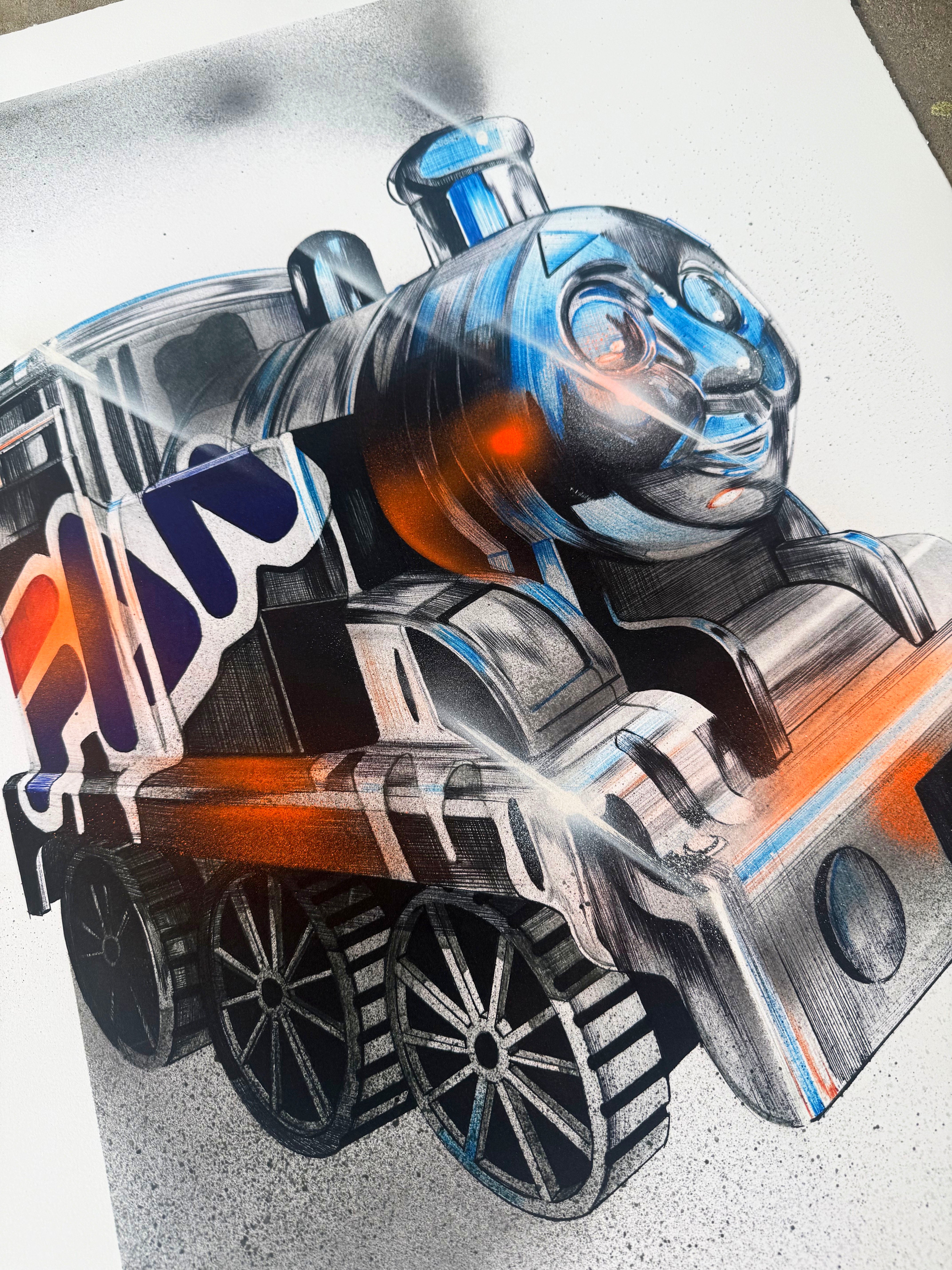FANAKAPAN - "Chrome Thomas" Hand Finished - ed 15 & RoBotWarz ed of 65 mini print - Releasing 15th may