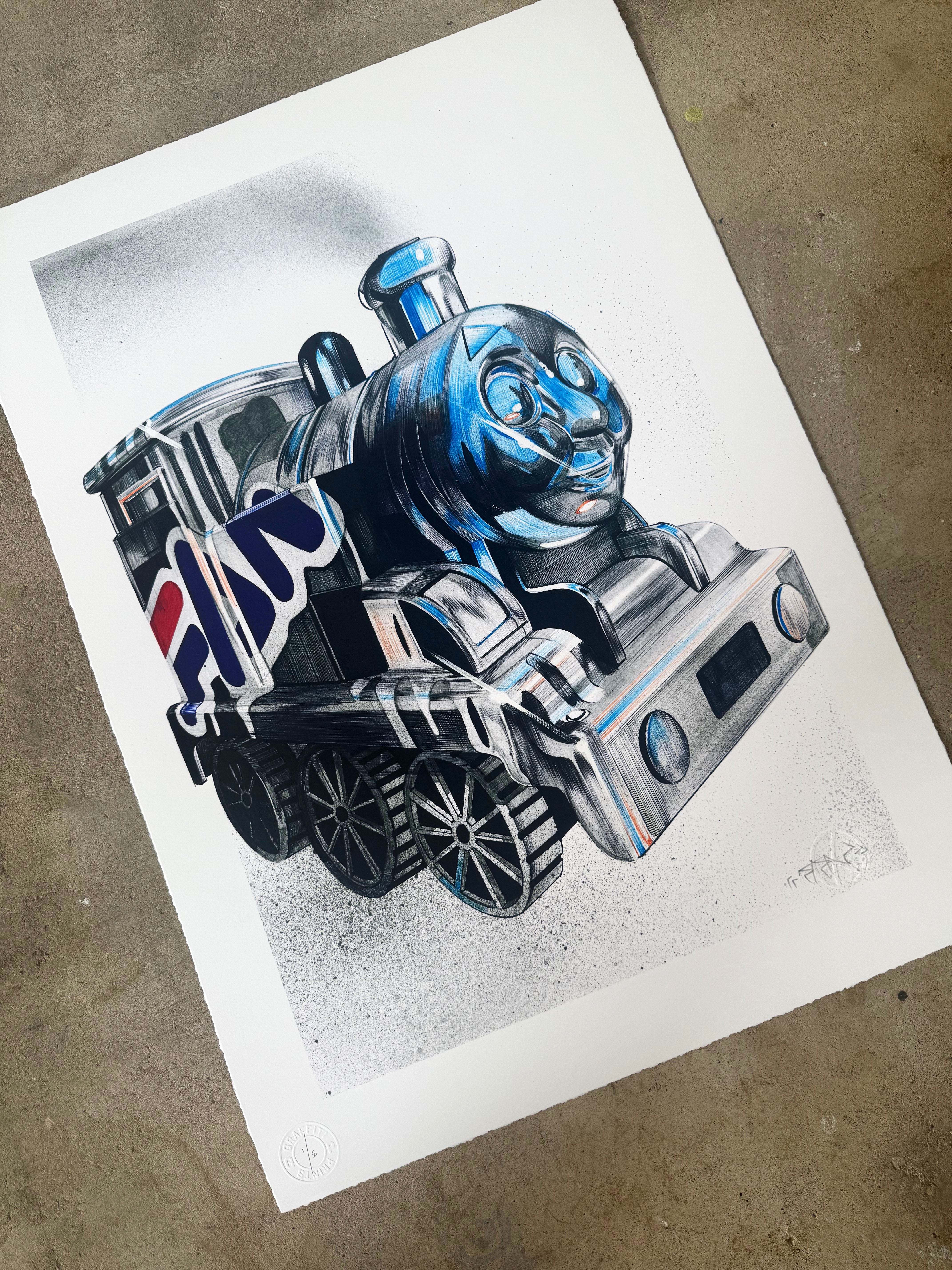 FANAKAPAN - "Chrome Thomas" - ed 50 & RoBotWarz ed of 65 mini print - Releasing 15th may