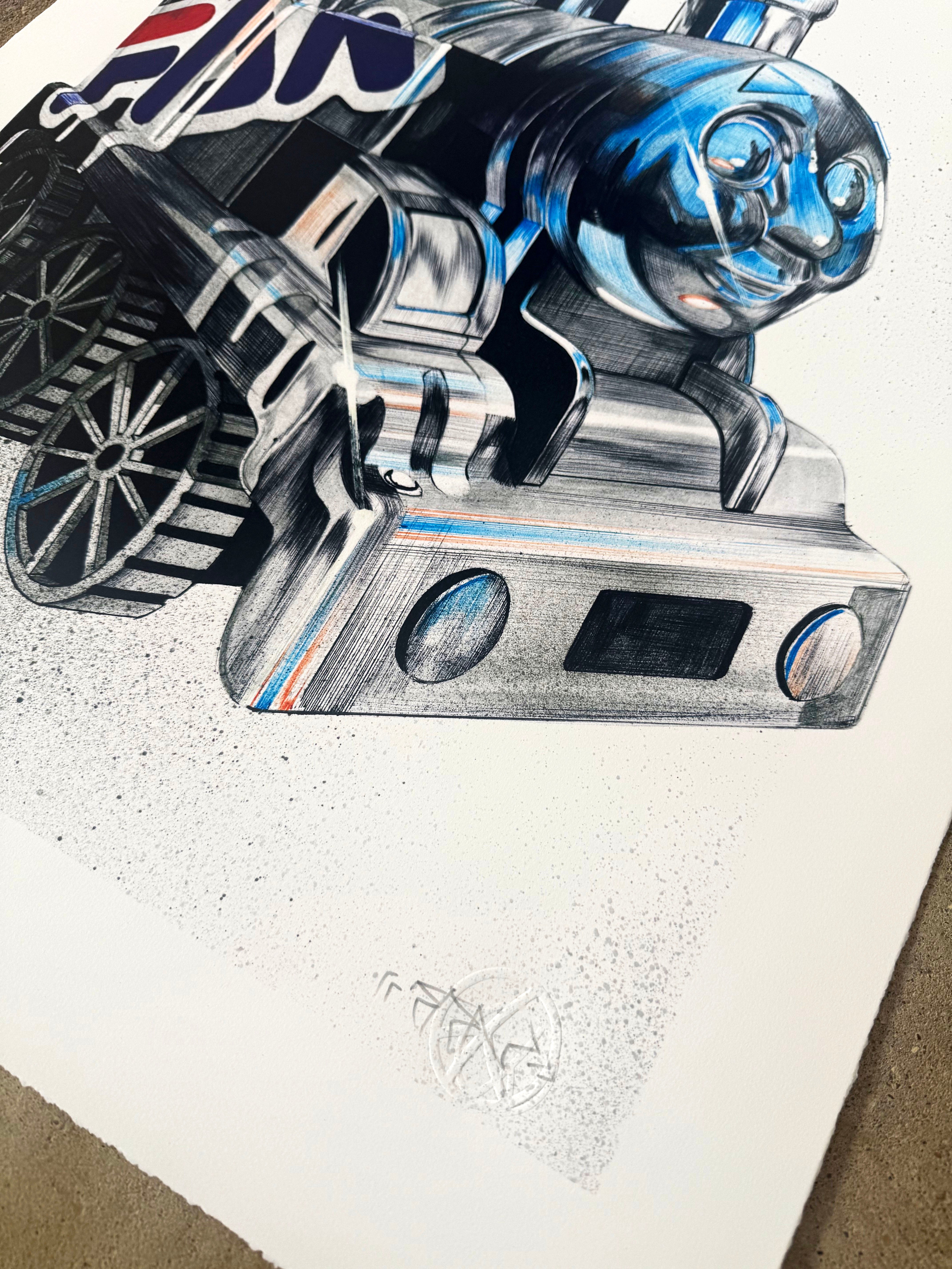 FANAKAPAN - "Chrome Thomas" - ed 50 & RoBotWarz ed of 65 mini print - Releasing 15th may
