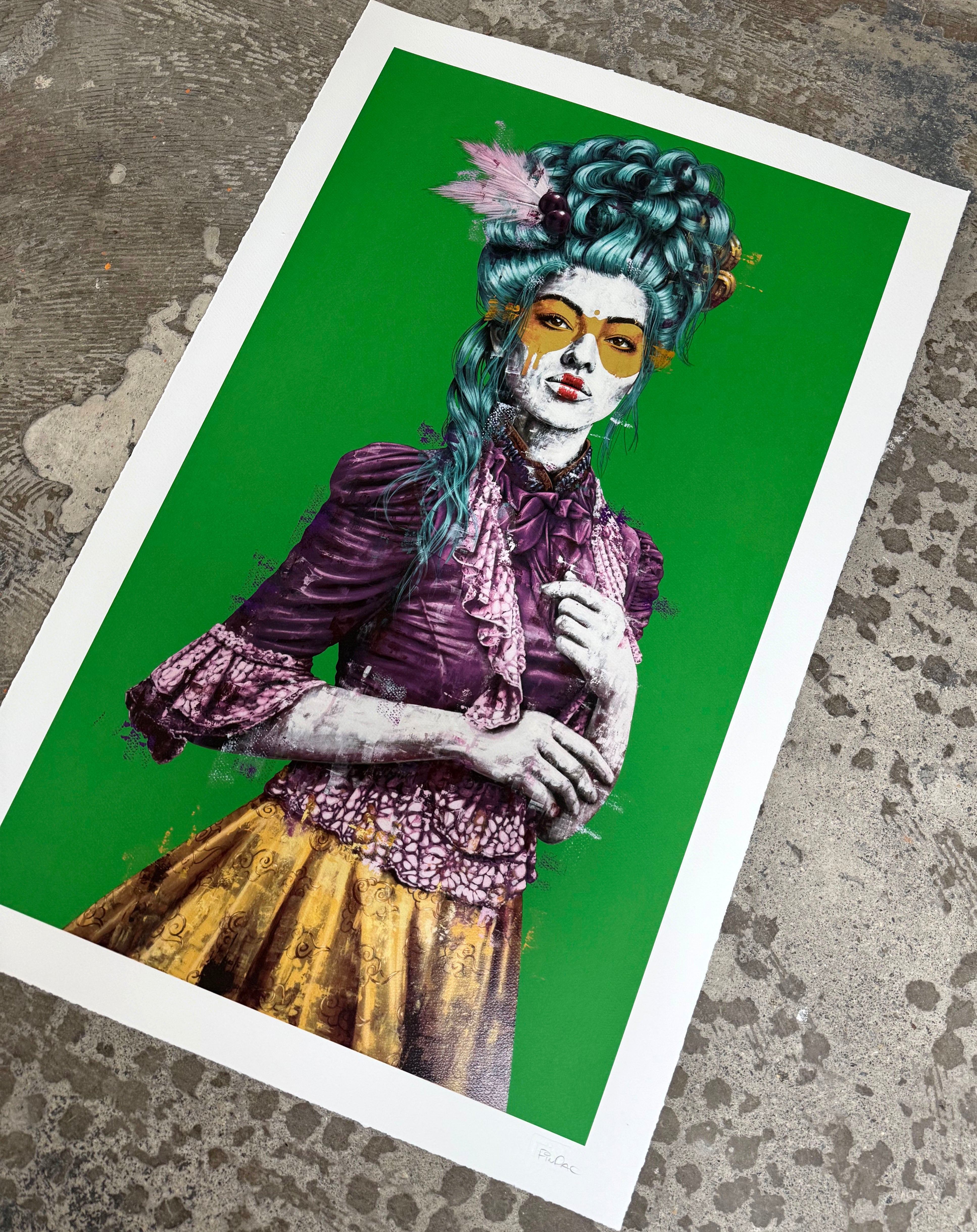 FINDAC - MADELEINE GREEN GOLD LEAF HAND FINISHED ED OF 8