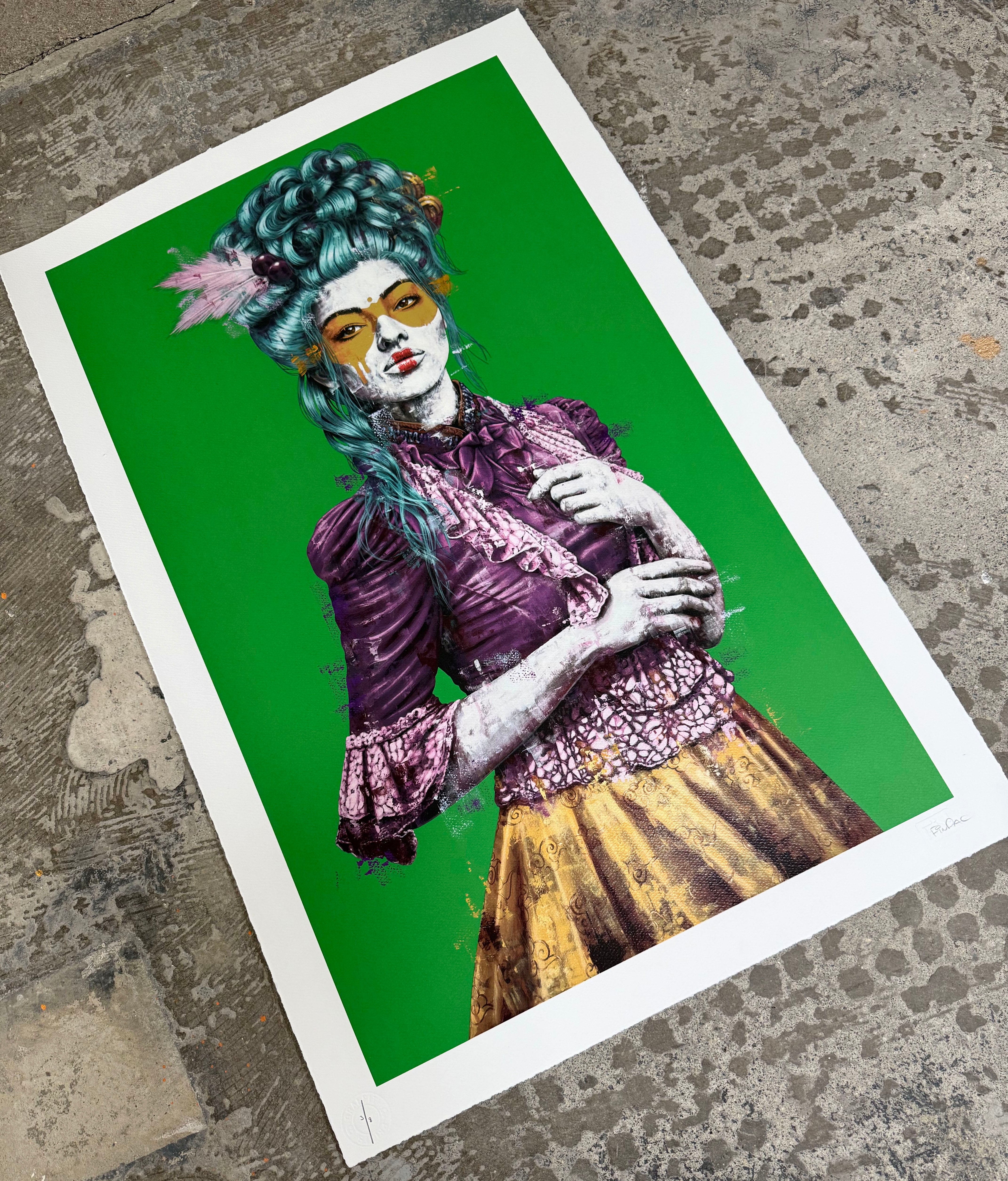 FINDAC - MADELEINE GREEN GOLD LEAF HAND FINISHED ED OF 8