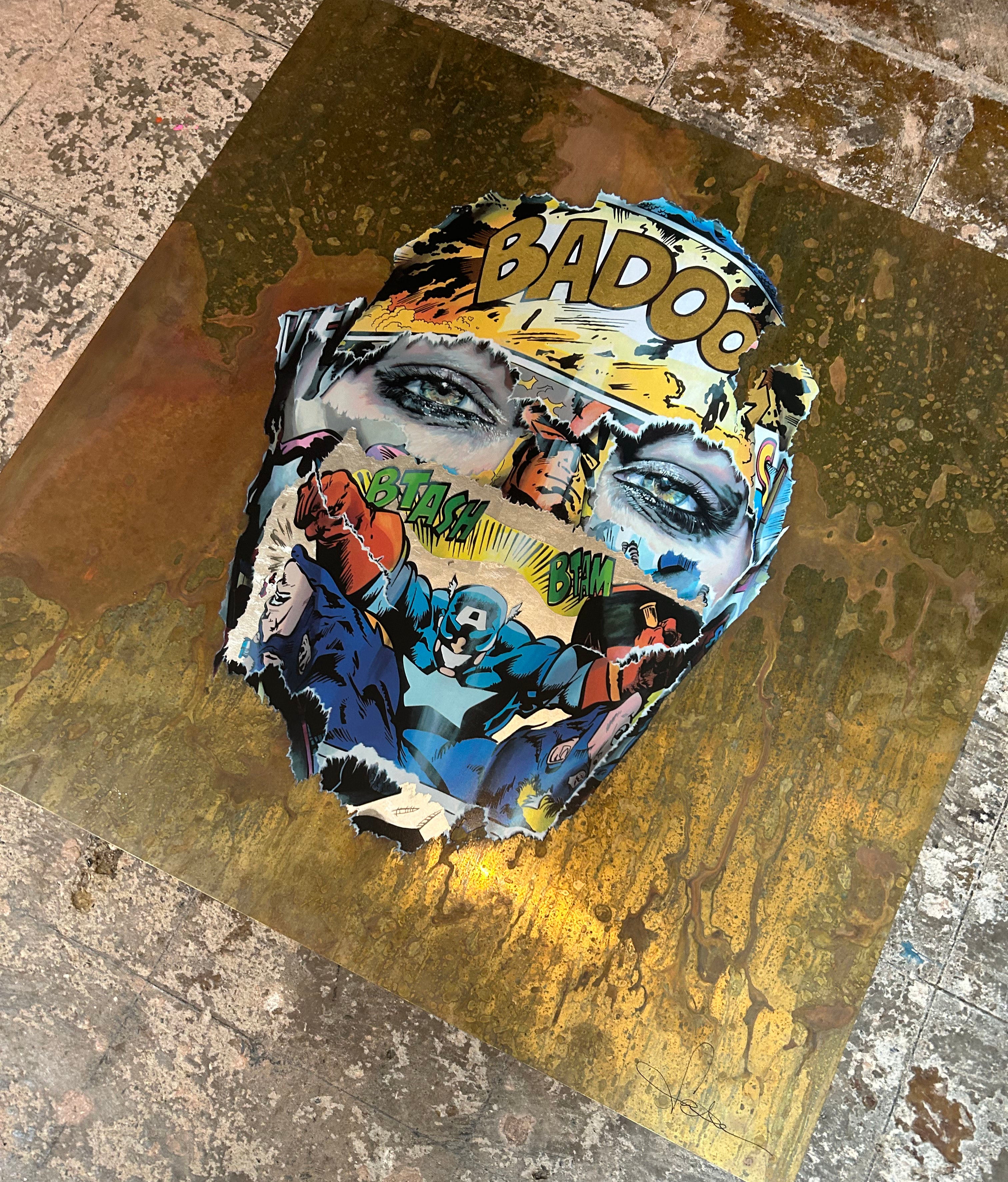 SANDRA CHEVRIER LA CAGE ENTRE L'OMBRE ET LA LUMIERE TRIPPLE LEAF BRASS ED OF 10