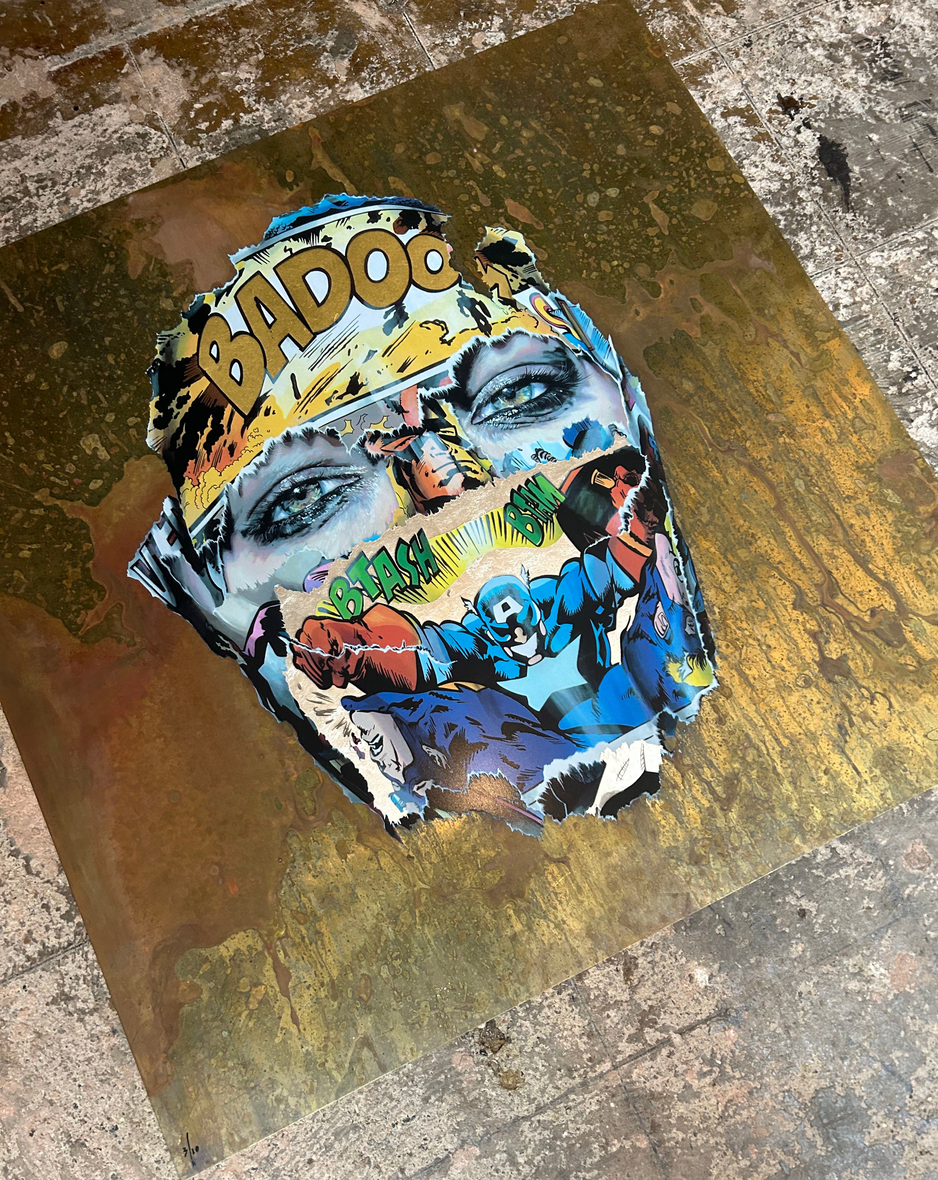 SANDRA CHEVRIER LA CAGE ENTRE L'OMBRE ET LA LUMIERE TRIPPLE LEAF BRASS ED OF 10