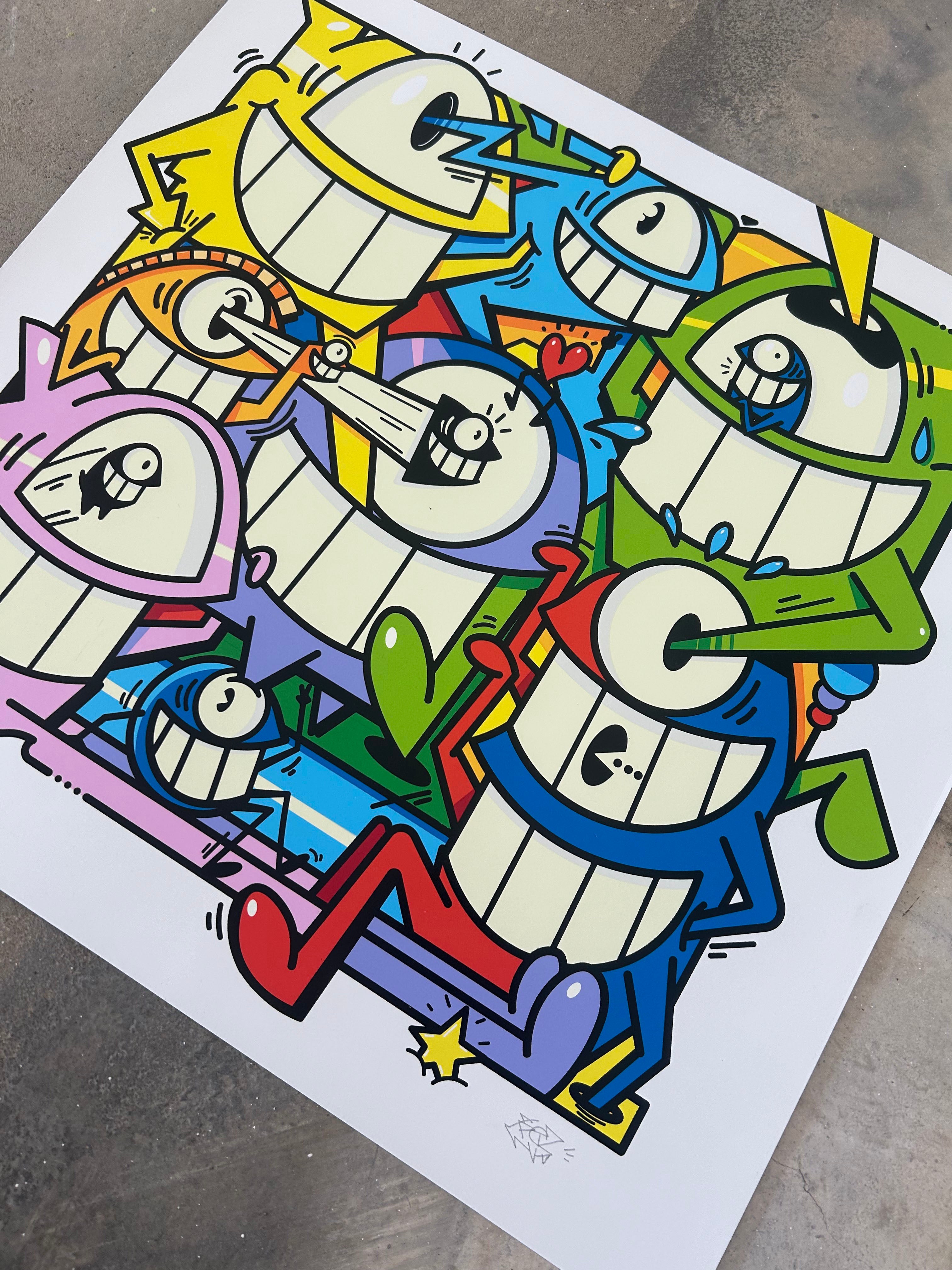 EL PEZ - SMILES IN STYLE - ed 55 with free mini screen print for colouring in