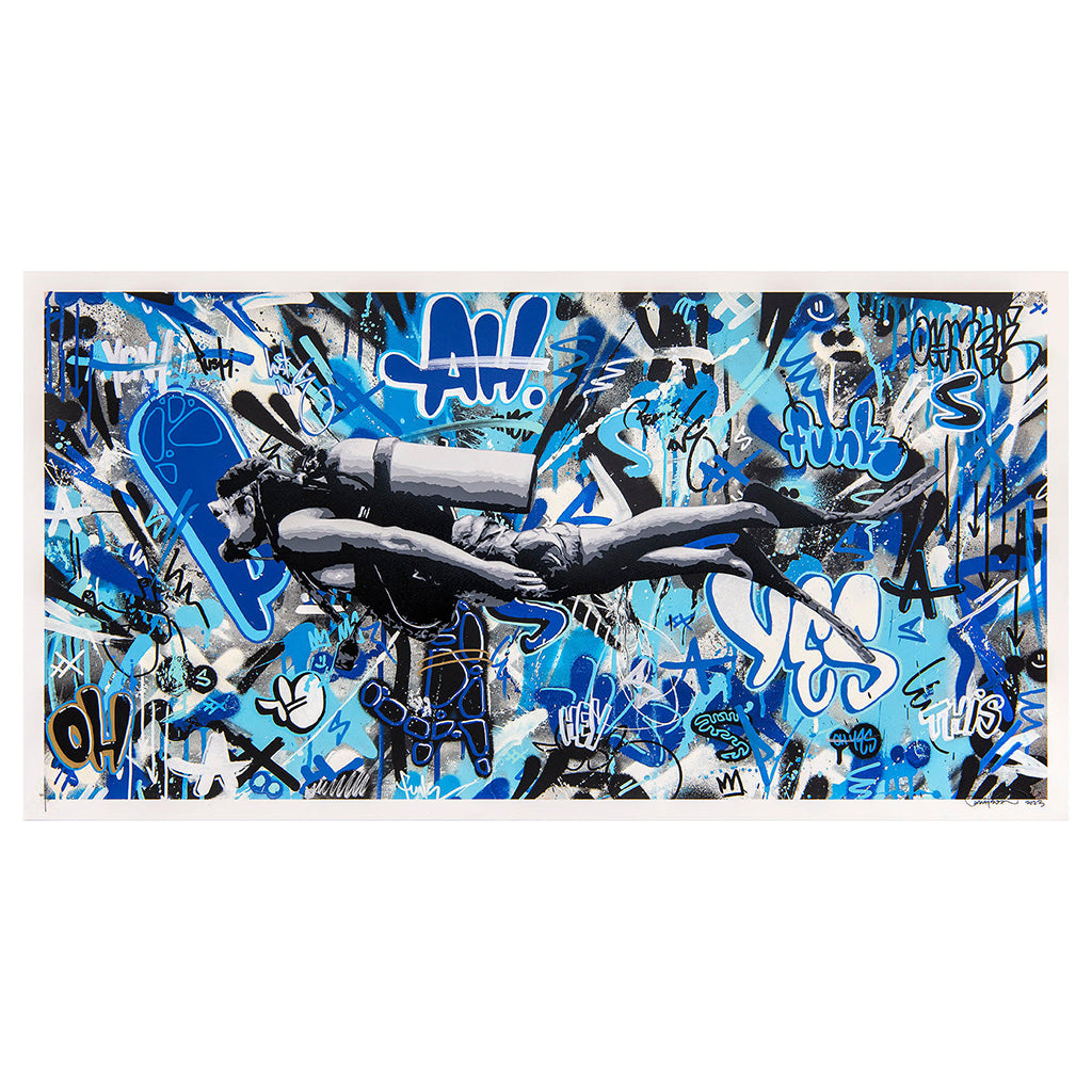MARTIN WHATSON - Scuba Diver (Blue) - HAND FINISHED, ed 50