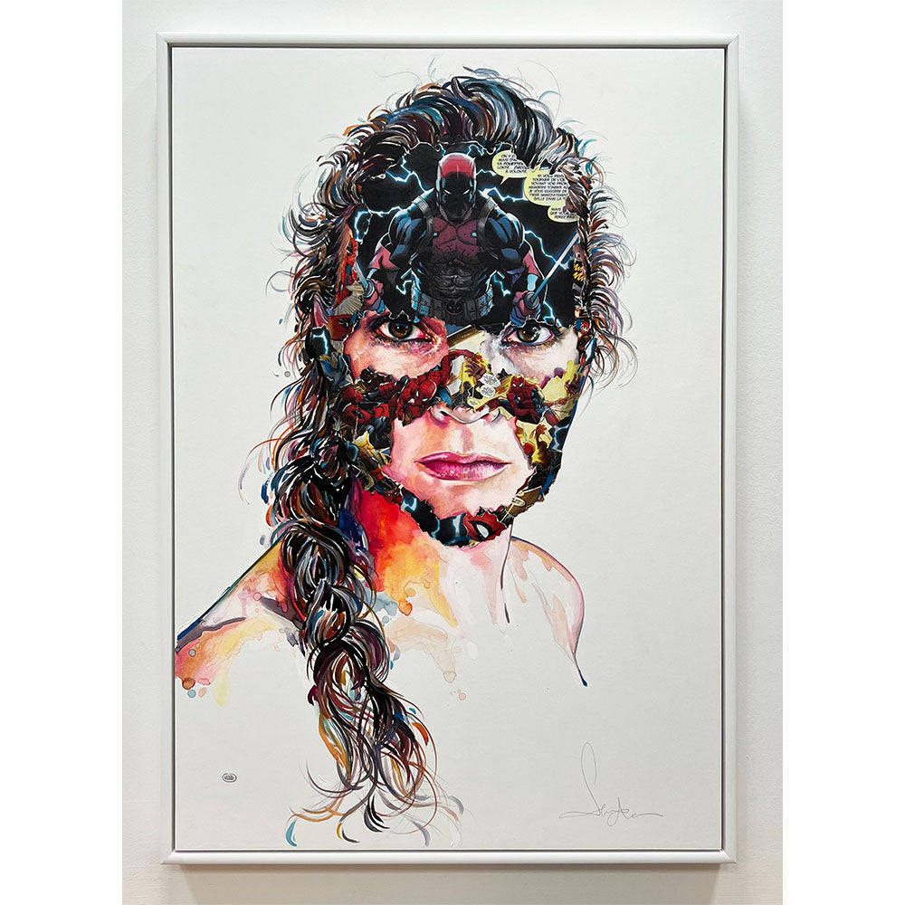 SANDRA CHEVRIER LA CAGE TOUT DEVIENT POUSSIERE ORIGINAL TRAY FRAMMED